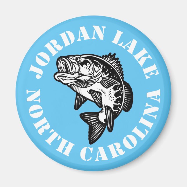 Imán Lago Jordan, Carolina del Norte (Frente)