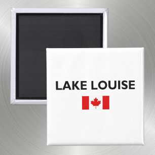 Imán Lago Louise Canadá Bandera Canadiense Color claro