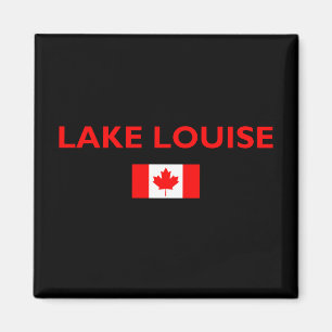 Imán Lago Louise Canadá Bandera Canadiense Color oscuro