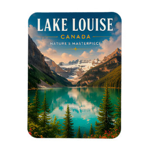 Imán 🏞️ Lago Louise Canadá Lago Alpino Decoración del