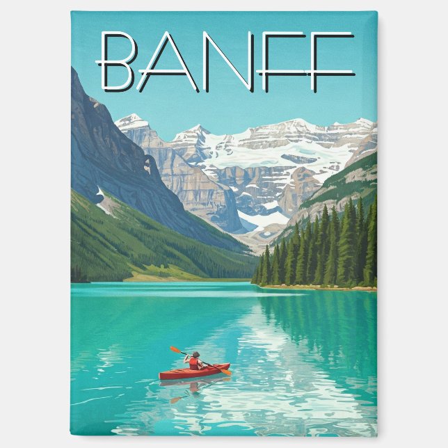 Imán Lago Louise en el Parque Nacional Banff Canadá (Anverso)