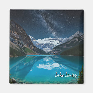 Imán Lago Louise en la noche del parque nacional Banff