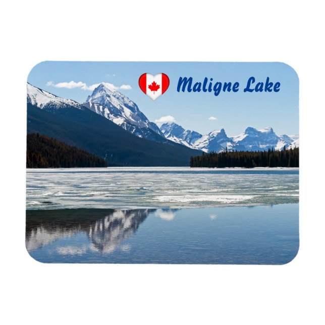 Imán Lago Maligne - parque nacional de Jasper, Canadá (Horizontal)
