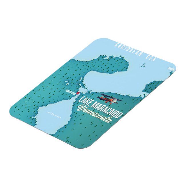 Imán Lago Maracaibo, Venezuela mapa de navegación. (Lado Izquierdo)