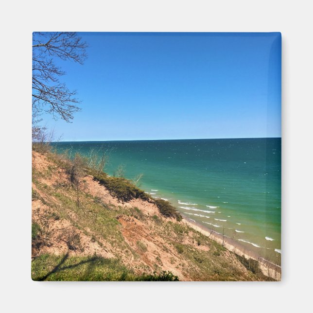 Imán Lago Michigan, Port Washington, WI (Frente)