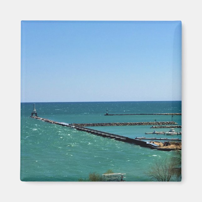 Imán Lago Michigan, Port Washington, Wisconsin (Frente)