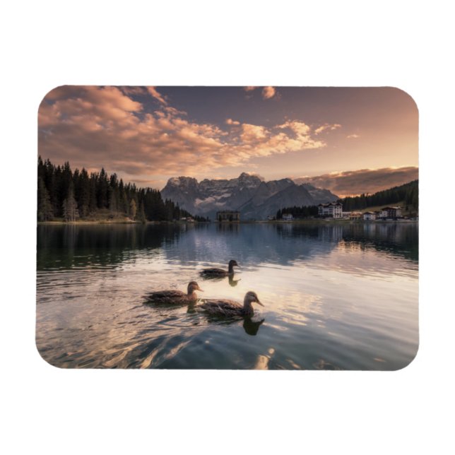 Imán Lago Misurina|Dolomitas, Italia (Horizontal)