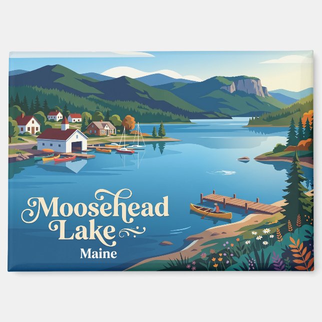 Imán Lago Moosehead Maine (Anverso)