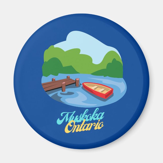 Imán Lago Muskoka Ontario Canadá (Frente)