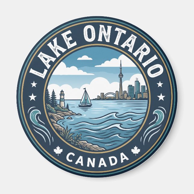 Imán Lago Ontario Canadá (Frente)