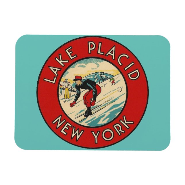 Imán Lago Placid, Nueva York - (Horizontal)