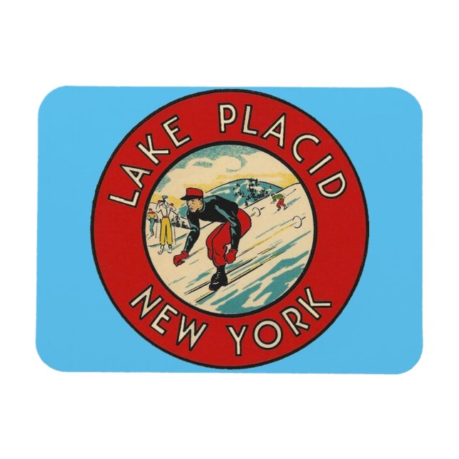 Imán Lago Placid, Nueva York - (Horizontal)