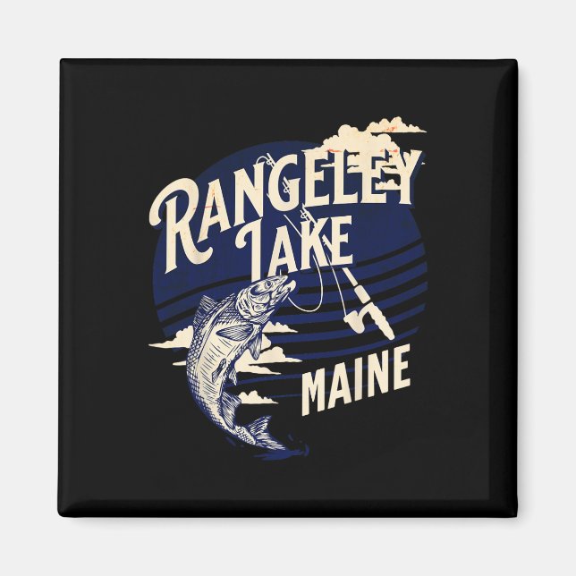 Imán Lago Rangeley Maine pesca con mosca trucha B Fishe (Frente)