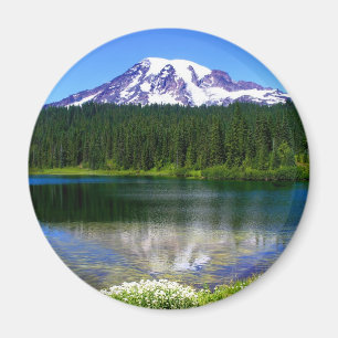 Imán Lago Reflection, Monte Rainier, WA, EE. UU.