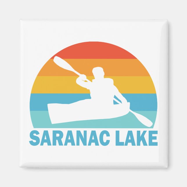 Imán Lago Saranac Kayak Nueva York (Frente)