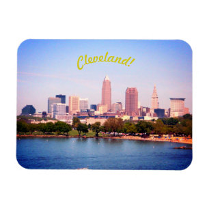 Imán Lago Skyline (Cleveland OH) Magnet