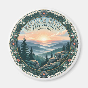 Imán Lago Spruce Knob y Summit Highlands Riverton