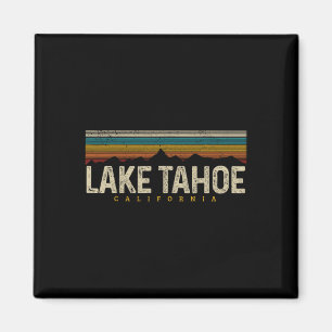 Imán Lago Tahoe Montañas Vintage Senderismo Camping Ret