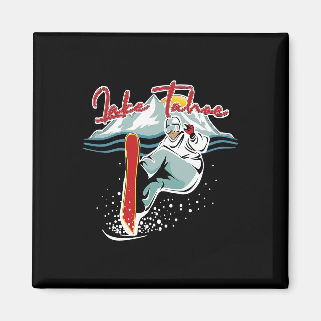 Imán Lago Tahoe Sierra Nevada California Snowboard S (Frente)