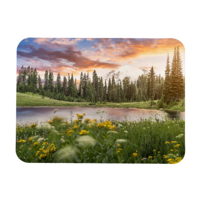 Imán Lago Tipsoo del Monte Rainier (Horizontal)