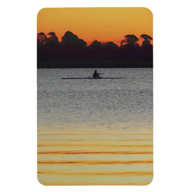 Imán Lago Wendouree Tranquilo Antes del Anochecer (Vertical)