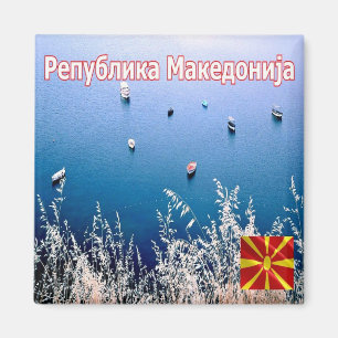 Imán Lago zMK010 OHRID, al norte de Macedonia, Fridge