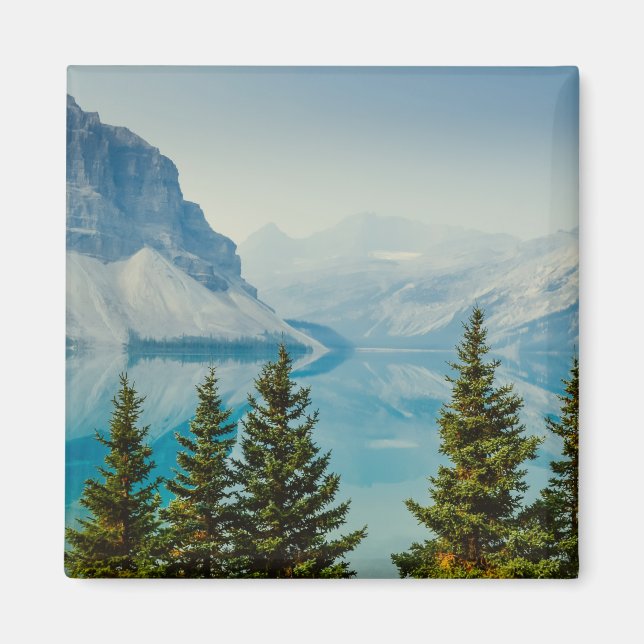 Imán lagos de montaña de invierno (Frente)