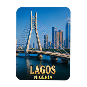 Imán ✈️ Lagos Nigeria Recuerdos de Viaje 🌍
