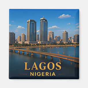 Imán ✈️ Lagos Nigeria Regalo de viaje 🌍