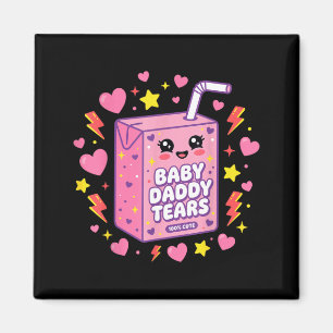 Imán Lágrimas de Papá Bebé Kawaii Caja de Jugo Lindo Di