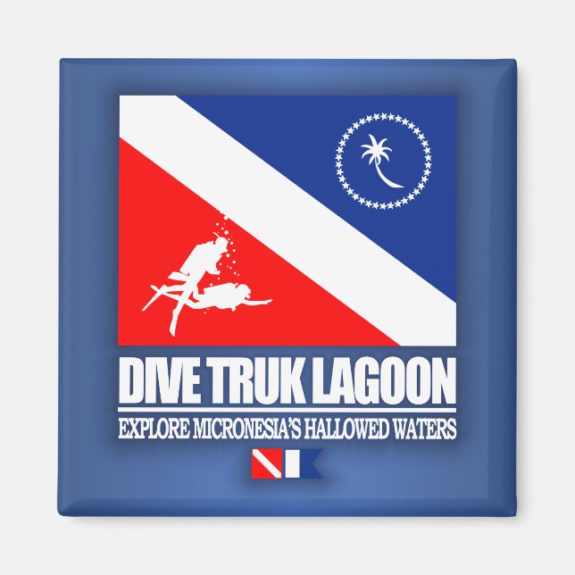Imán Laguna de Truk de buceo (Frente)