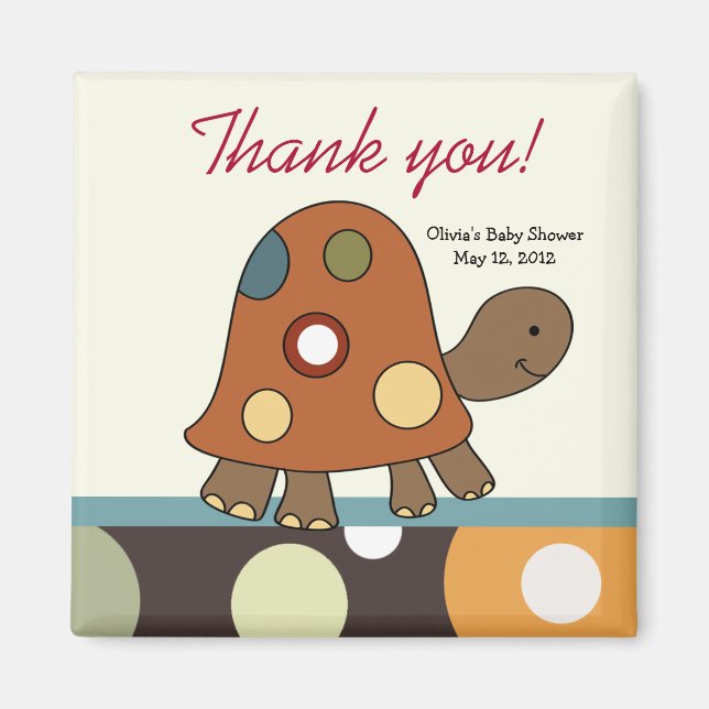 Imán Laguna Turtle Baby Shower Favnet (Frente)