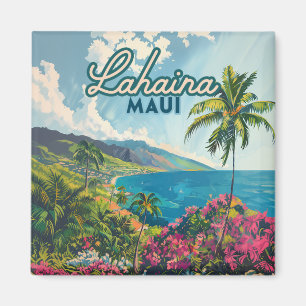 Imán Lahaina Maui Hawaii Beach Coast Retro