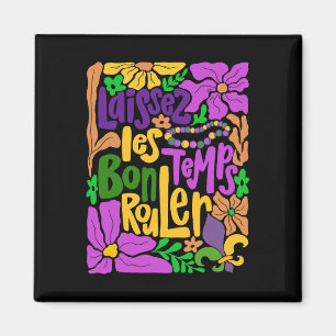 Imán Laissez Les Bon Temps Rouler Mardi Gras Beads Boho
