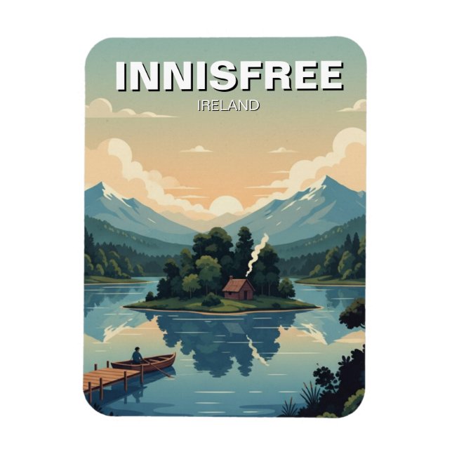 Imán Lake Isle of Innisfree Postcard (Vertical)