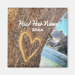 Imán Lake Tahoe Blue Water Tree Heart Love