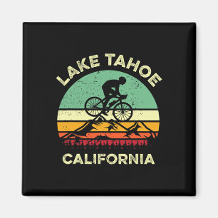 Imán Lake Tahoe California Ciclismo de Montaña Retro Mo