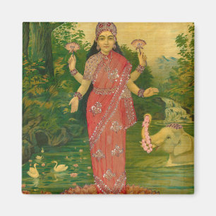 Imán Lakshmi por Raja Ravi Varma