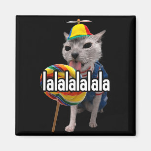 Imán Lalalala Gato Tonto Divertido Con Lollipop Meme Ho