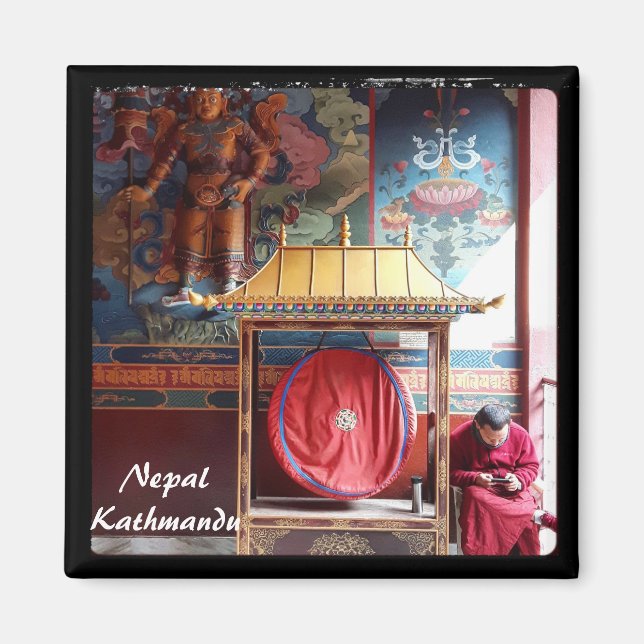 Imán Lama, Gong y teléfono - Katmandú, Nepal (Frente)