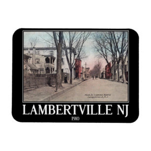 Imán Lambertville NJ, Main Street, 1910, Vintage Style