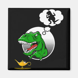 Imán Lámpara Genio Chiste Divertido Brazos Cortos Dinos