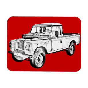 Imán Land Rover 1971 coge el ilustracion del camión