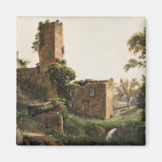 Imán Landscape with Ruins (Ancient Ruined Building) (Frente)
