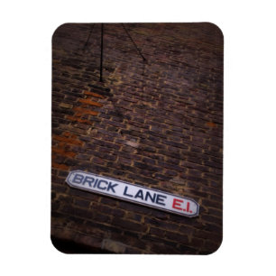 Imán Lane de ladrillo - Rótulo de la calle - Londres -
