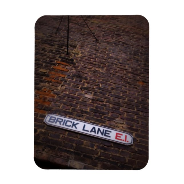 Imán Lane de ladrillo - Rótulo de la calle - Londres -  (Vertical)