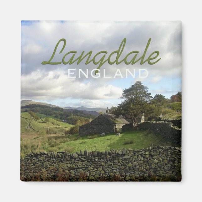 Imán Langdale England Travel Souvenir Magnet (Frente)