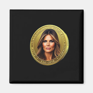 Imán Lanzamiento de moneda de Trump y Melania Meme Coin