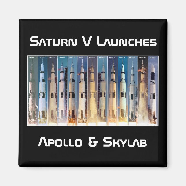 Imán Lanzamiento del cohete Saturn V Moon (Frente)