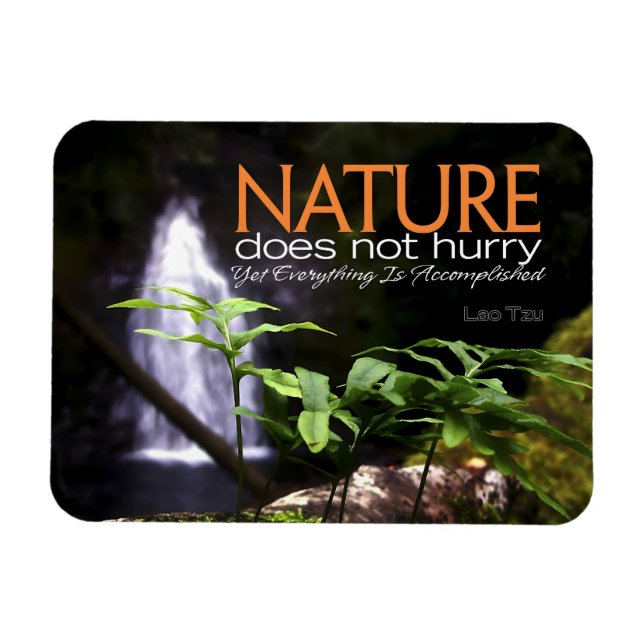 Imán Lao Tzu Inspirational Quote "Nature" Flexible (Horizontal)